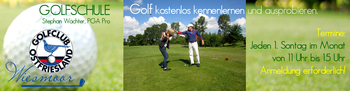 Golf kostenlos ausprobieren - Jeden 1. Sonntag im Monat, GC Ostfriesland
